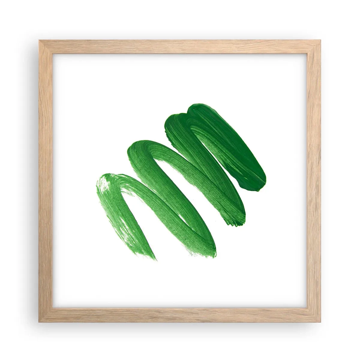 Plakat w ramie jasny dąb - Zielony żart - 30x30 cm