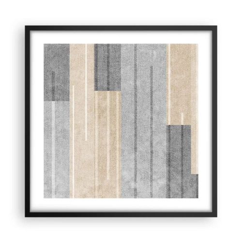 Plakat w czarnej ramie - Kompozycja: trzymać pion - 50x50 cm