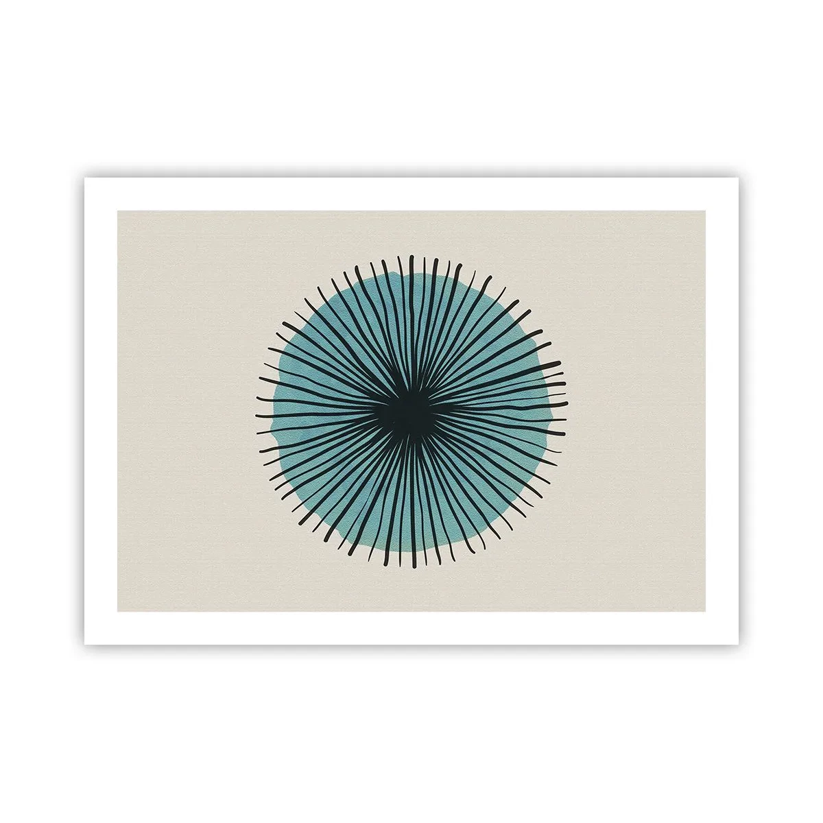 Plakat - Promieniście na błękicie - 70x50 cm