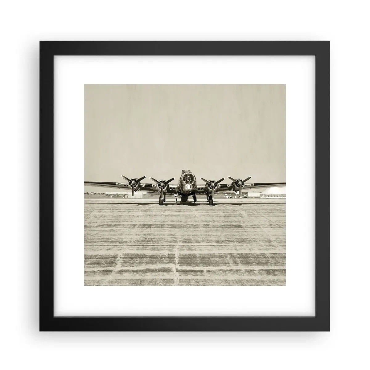 Plakat w czarnej ramie - Jak zawsze gotowy - 30x30 cm