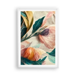 Plakat w białej ramie - Kwiaty wysp południowych - 61x91 cm