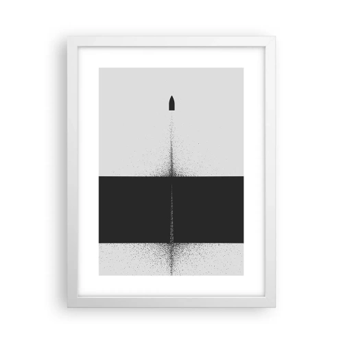 Plakat w białej ramie - Prosto do celu - 30x40 cm