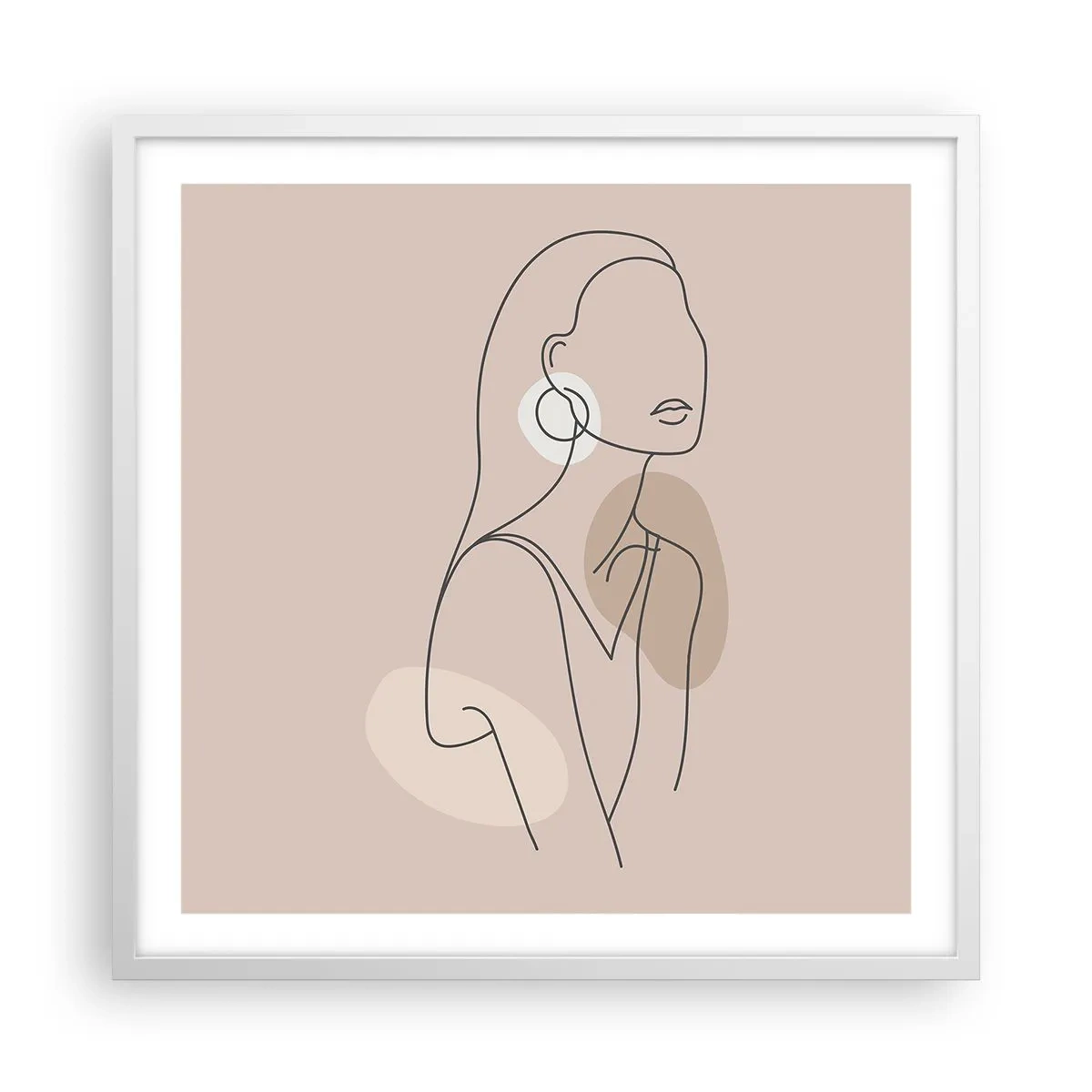 Plakat w białej ramie - Ikona dziewczęcości - 60x60 cm