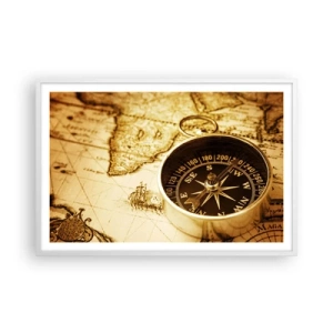 Plakat w białej ramie - Na wschód czy na zachód? - 91x61 cm