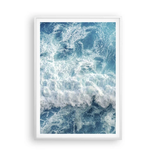 Plakat w białej ramie - Radośnie i w podskokach - 70x100 cm