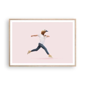 Plakat w ramie jasny dąb - Szczypta absurdu - 100x70 cm