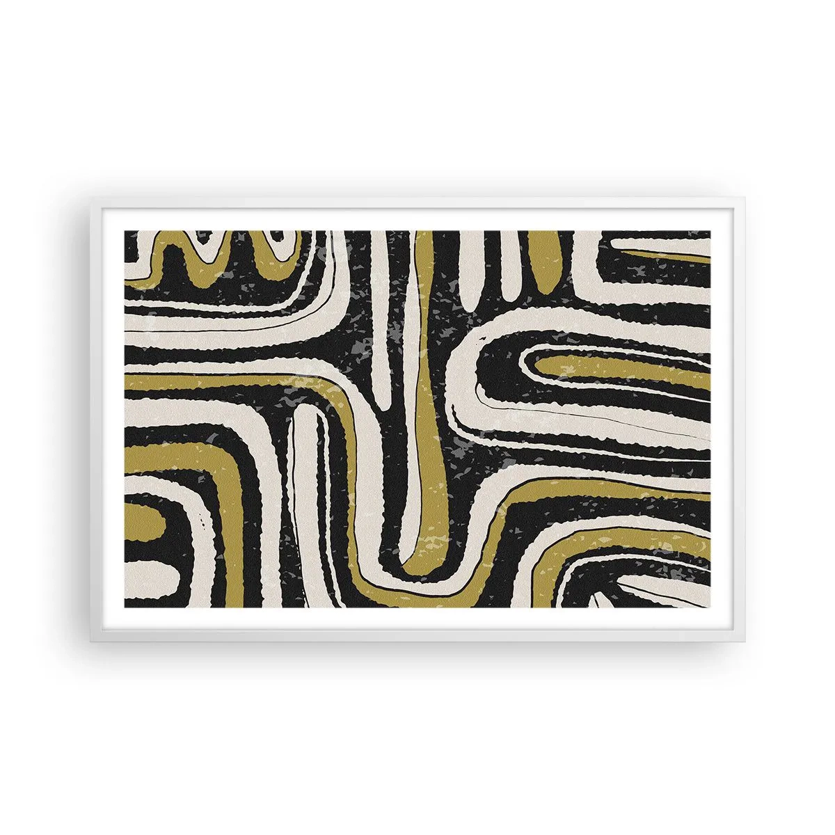 Plakat w białej ramie - Kompozycja: trakty i zaułki - 91x61 cm