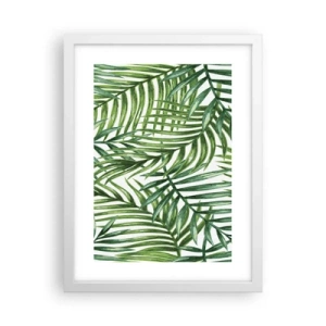 Plakat w białej ramie - Pod zielonym baldachimem - 30x40 cm