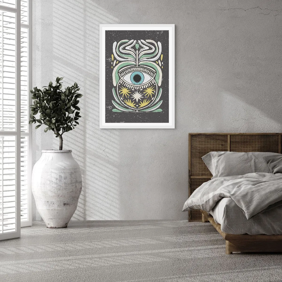 Plakat w białej ramie - Plemienne rytuały - 61x91 cm