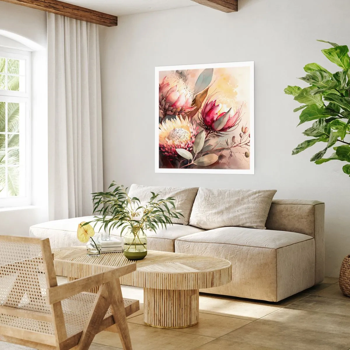 Plakat - Z profilu i en face - 40x40 cm