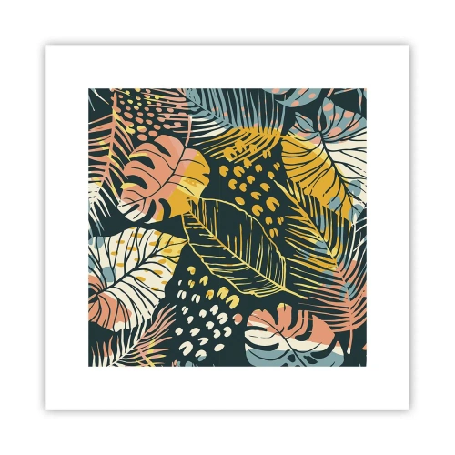 Plakat - Liściasta fantazja - 30x30 cm