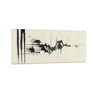 Obraz na szkle - Abstrakcja pośpieszna - 100x40 cm