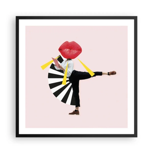 Plakat w czarnej ramie - Surrealistyczny pop-art - 60x60 cm