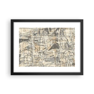 Plakat w czarnej ramie - Czeka na rozszyfrowanie - 40x30 cm