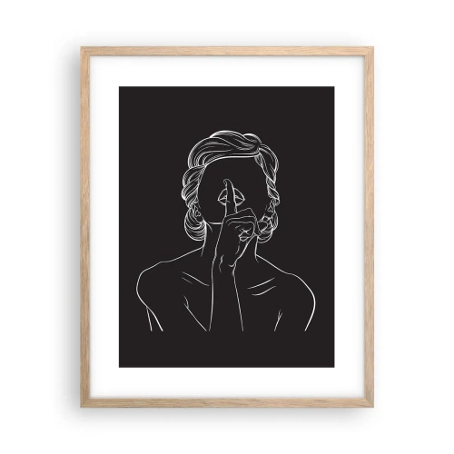 Plakat w ramie jasny dąb - Piękno rozkwita w ciszy - 40x50 cm