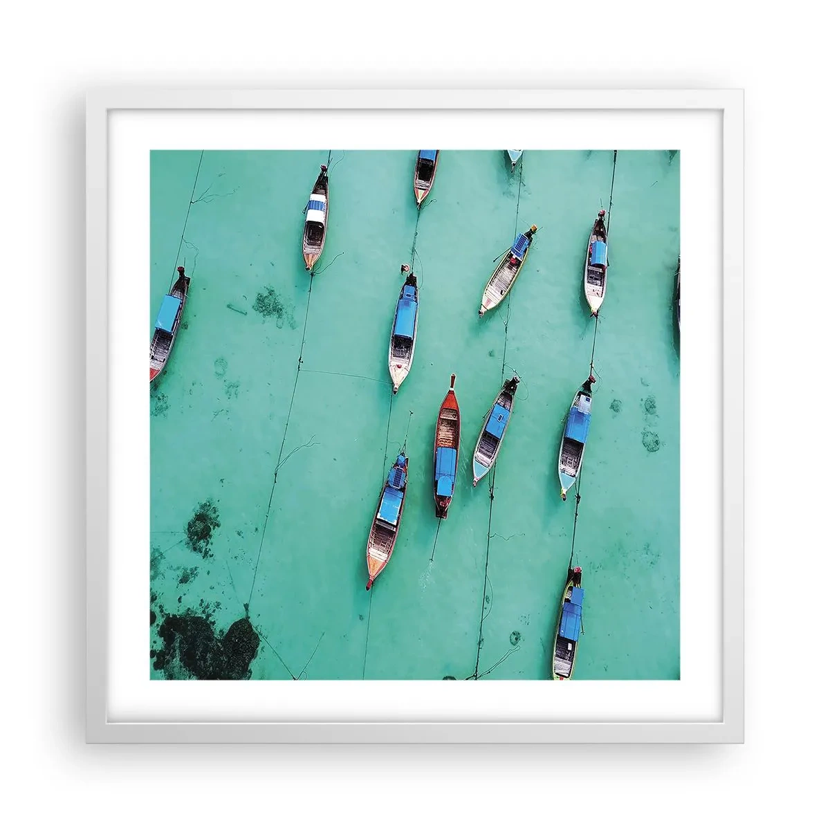 Plakat w białej ramie - W radosnym oczekiwaniu - 50x50 cm