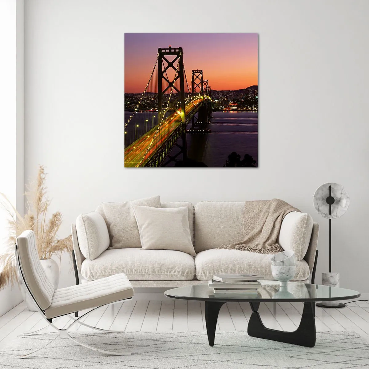 Obraz na szkle - Wieczór we fiolecie - 30x30 cm