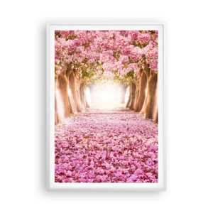 Plakat w białej ramie - Droga do raju - 70x100 cm