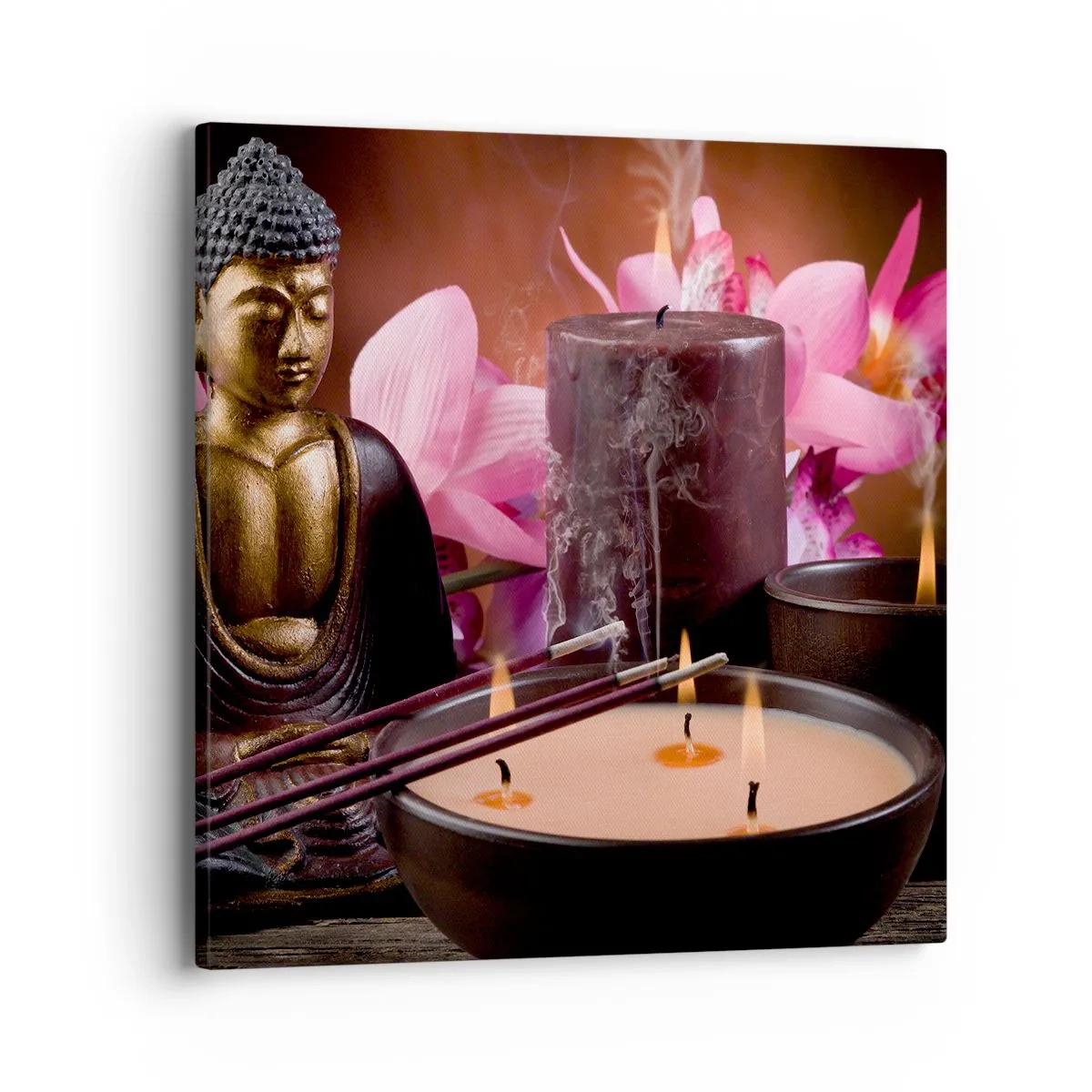 Obraz na płótnie - Oczyścić umysł, uspokoić ciało - 40x40 cm