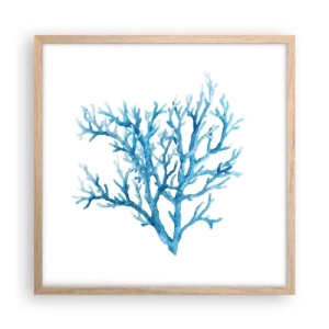 Plakat w ramie jasny dąb - Morski filigran - 50x50 cm