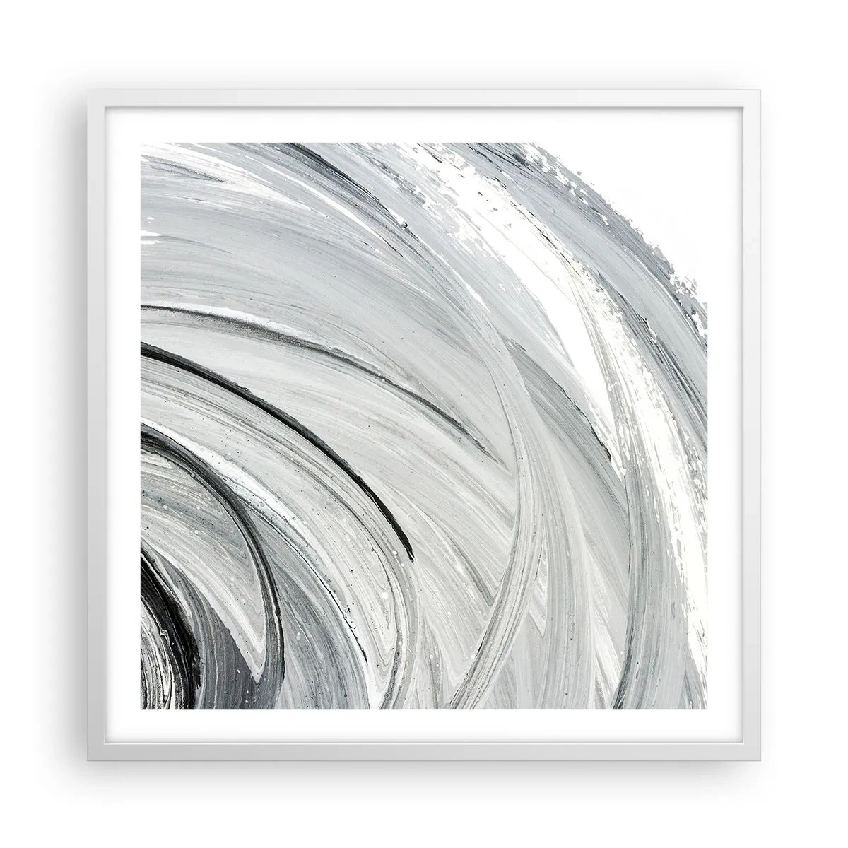 Plakat w białej ramie - Kompozycja orbitalna - 60x60 cm