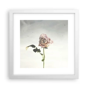 Plakat w białej ramie - Powitanie wiosny - 30x30 cm