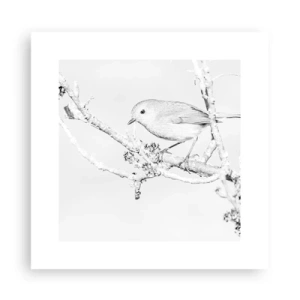 Plakat - Zimowy poranek - 30x30 cm