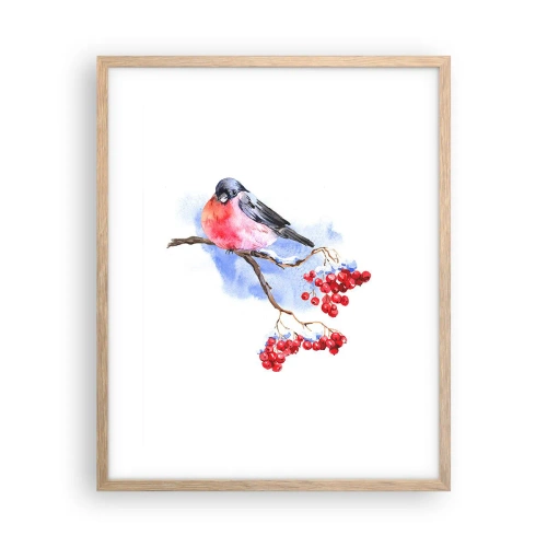 Plakat w ramie jasny dąb - Zima w kolorze - 40x50 cm