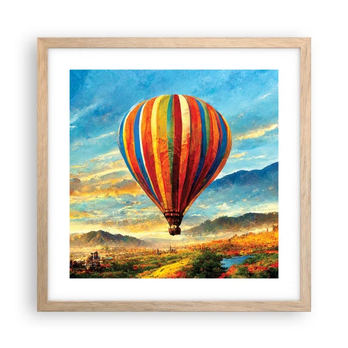 Plakat w ramie jasny dąb - W ciszy widać więcej - 40x40 cm