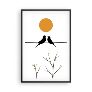 Plakat w czarnej ramie - Słowiczy wieczór - 61x91 cm