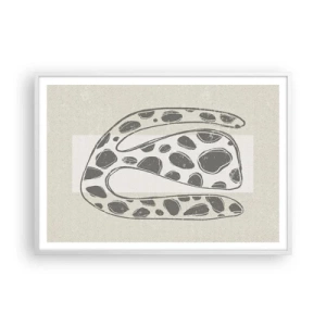 Plakat w białej ramie - Przedziwne stworzenie - 100x70 cm