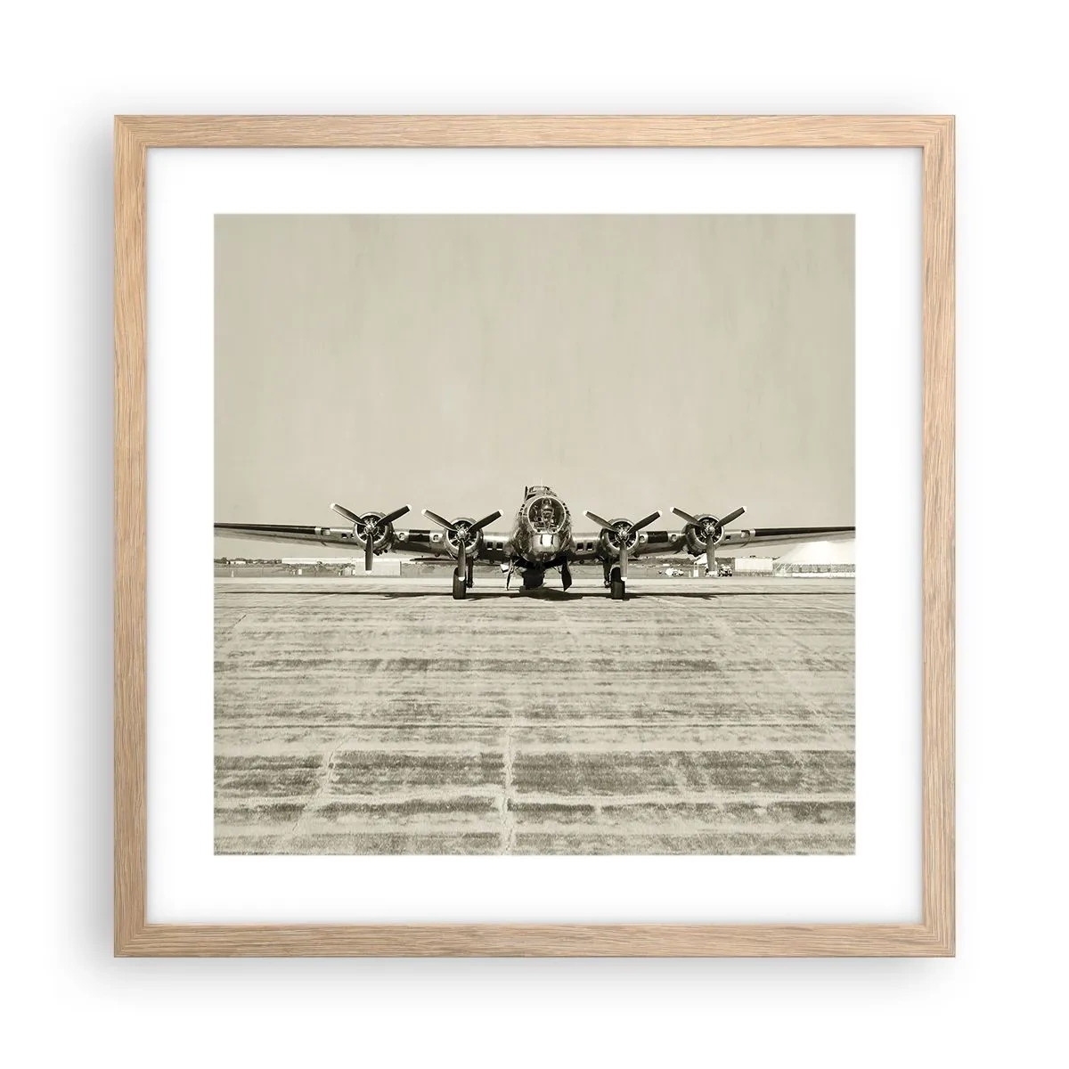 Plakat w ramie jasny dąb - Jak zawsze gotowy - 40x40 cm