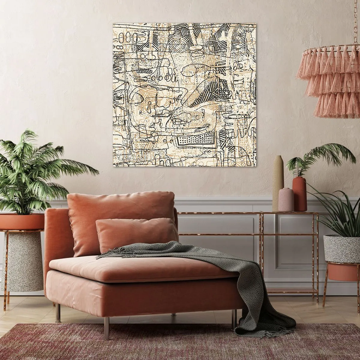 Obraz na płótnie - Czeka na rozszyfrowanie - 60x60 cm