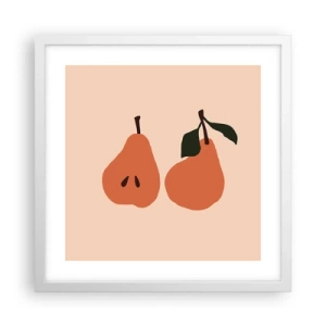 Plakat w białej ramie - Sama słodycz - 40x40 cm