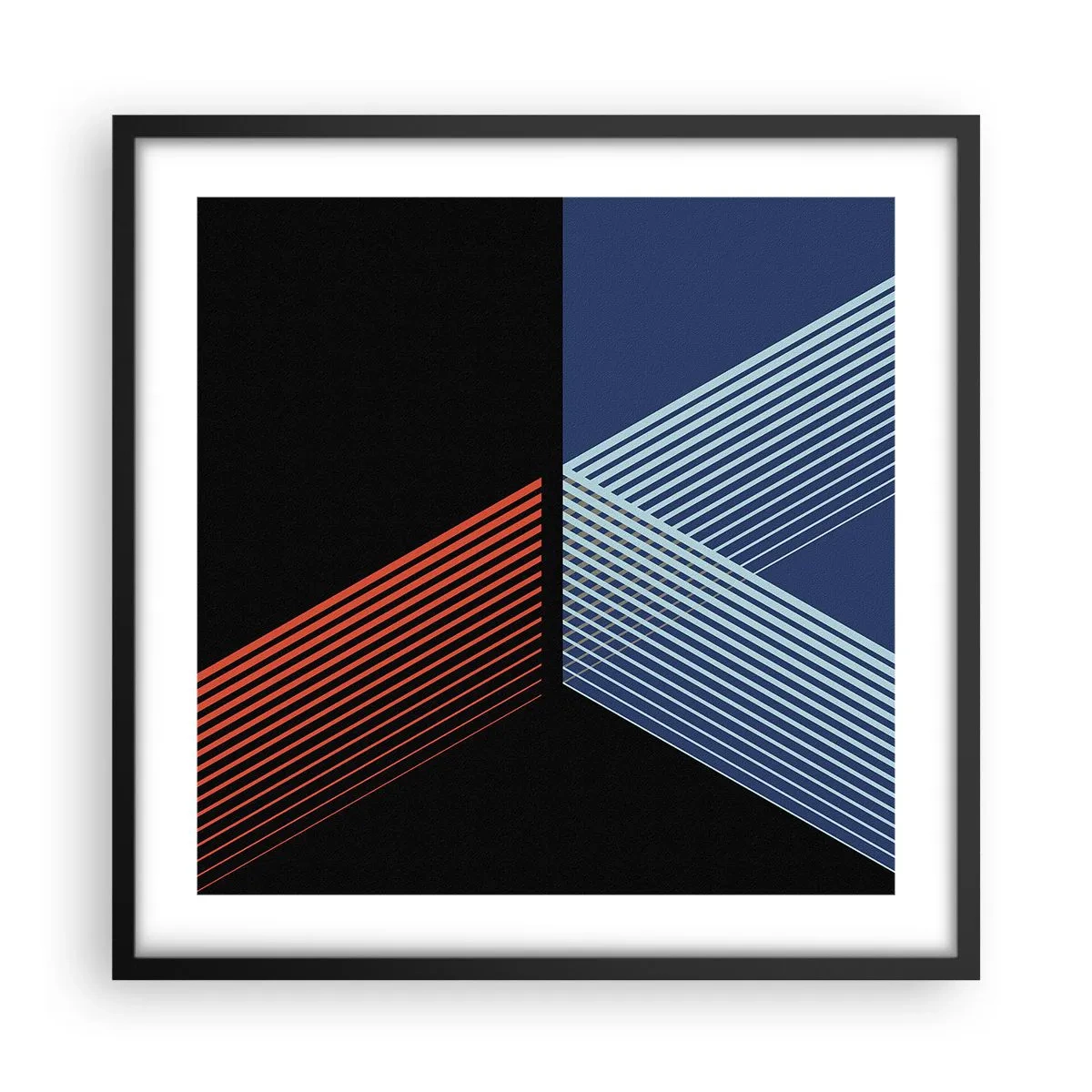 Plakat w czarnej ramie - Prosta historia - 50x50 cm