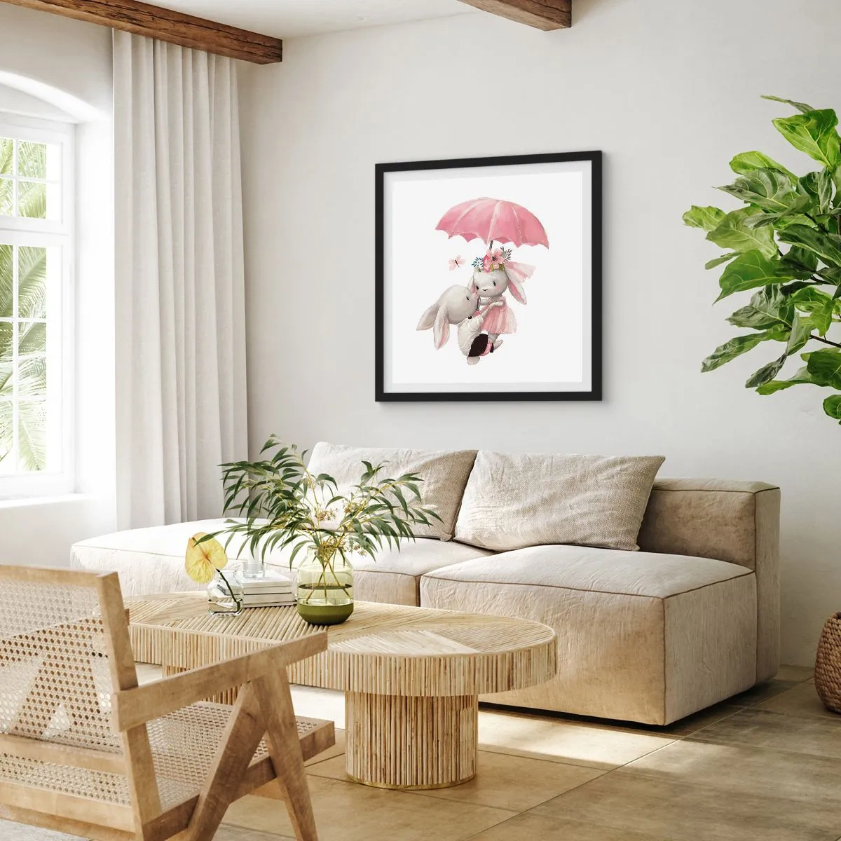 Plakat w czarnej ramie - To właśnie miłość - 40x40 cm