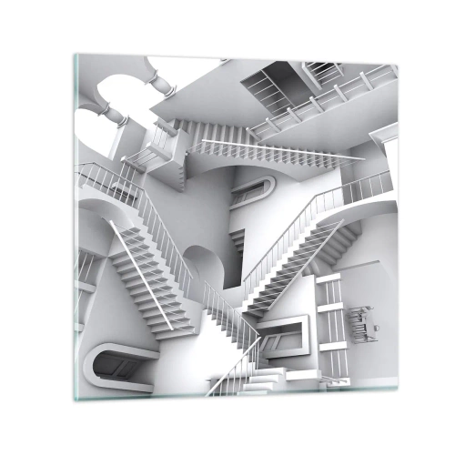 Obraz na szkle - Paradoksy przestrzeni - 30x30 cm