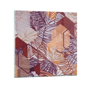 Obraz na szkle - Związek niemozliwy geometrii i natury - 30x30 cm