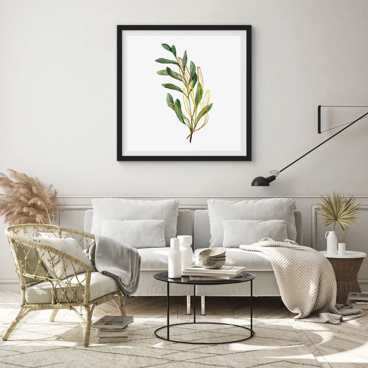 Plakat w czarnej ramie - Wszystko co dobre - 60x60 cm