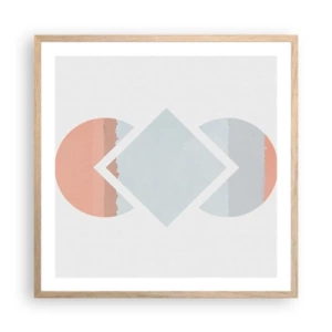 Plakat w ramie jasny dąb - Sytuacja jest jasna - 60x60 cm