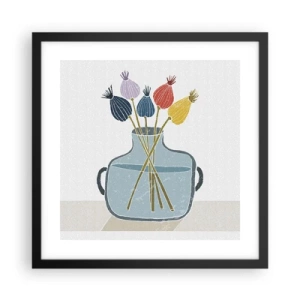 Plakat w czarnej ramie - Jak makiem zasiał - 40x40 cm