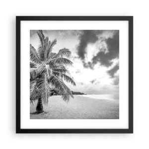 Plakat w czarnej ramie - Gdy tęsknisz do samotności… - 40x40 cm