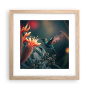 Plakat w ramie jasny dąb - naprawdę barwne życie - 30x30 cm