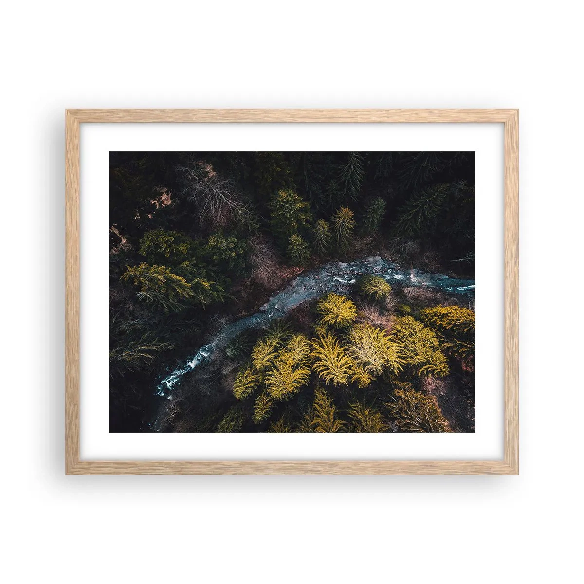 Plakat w ramie jasny dąb - Szybko, coraz szybciej - 50x40 cm