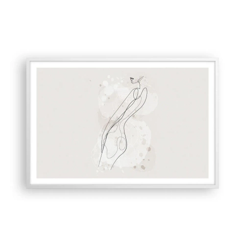 Plakat w białej ramie - Pobłądzić spojrzeniem - 91x61 cm