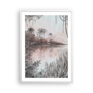 Plakat w białej ramie - XIX-wieczny pamiętnik odkrywcy - 50x70 cm