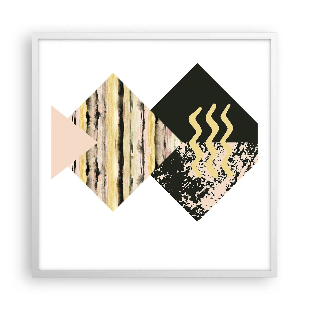 Plakat w białej ramie - Nie takie proste - 60x60 cm