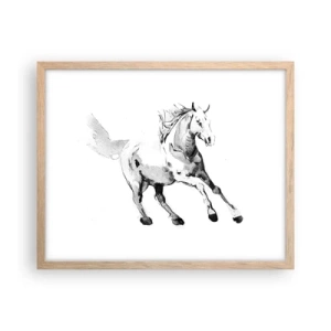 Plakat w ramie jasny dąb - Nieujarzmiona dusza - 50x40 cm