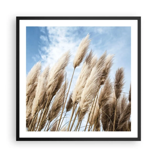 Plakat w czarnej ramie - Słoneczna i wietrzna pieszczota - 60x60 cm