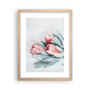 Plakat w ramie jasny dąb - Zawstydzone własną urodą - 30x40 cm